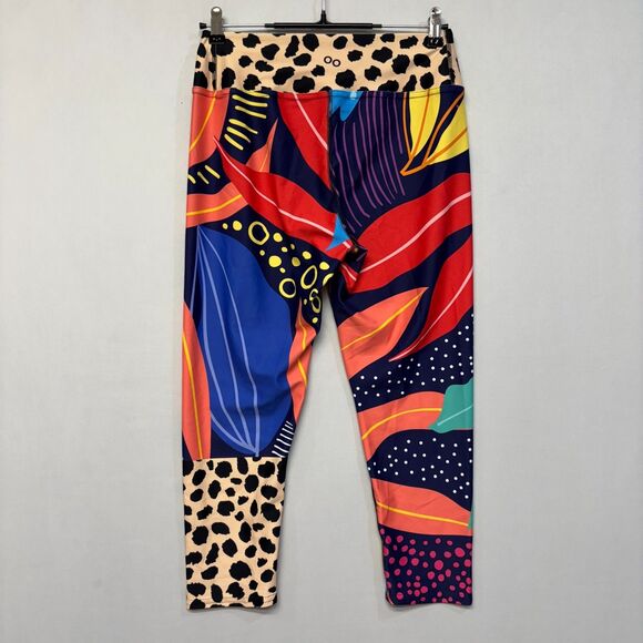 Loony Legs Women Leggings Size XL X-Large Colorful Artsy Tropical D044 -7 - Picture 14 of 16